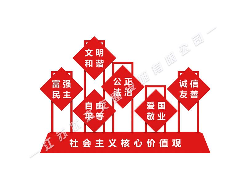 社會核心主義價值觀標(biāo)牌