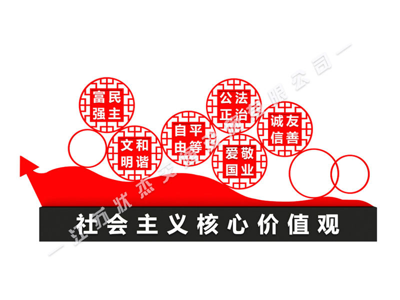 社會主義核心價值觀標牌效果圖