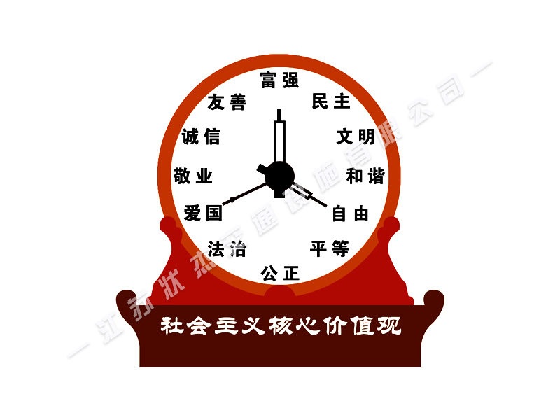 時鐘造型核心價值觀標牌
