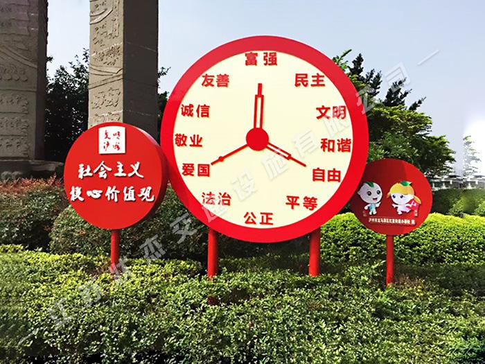 時鐘型核心價值觀標(biāo)牌