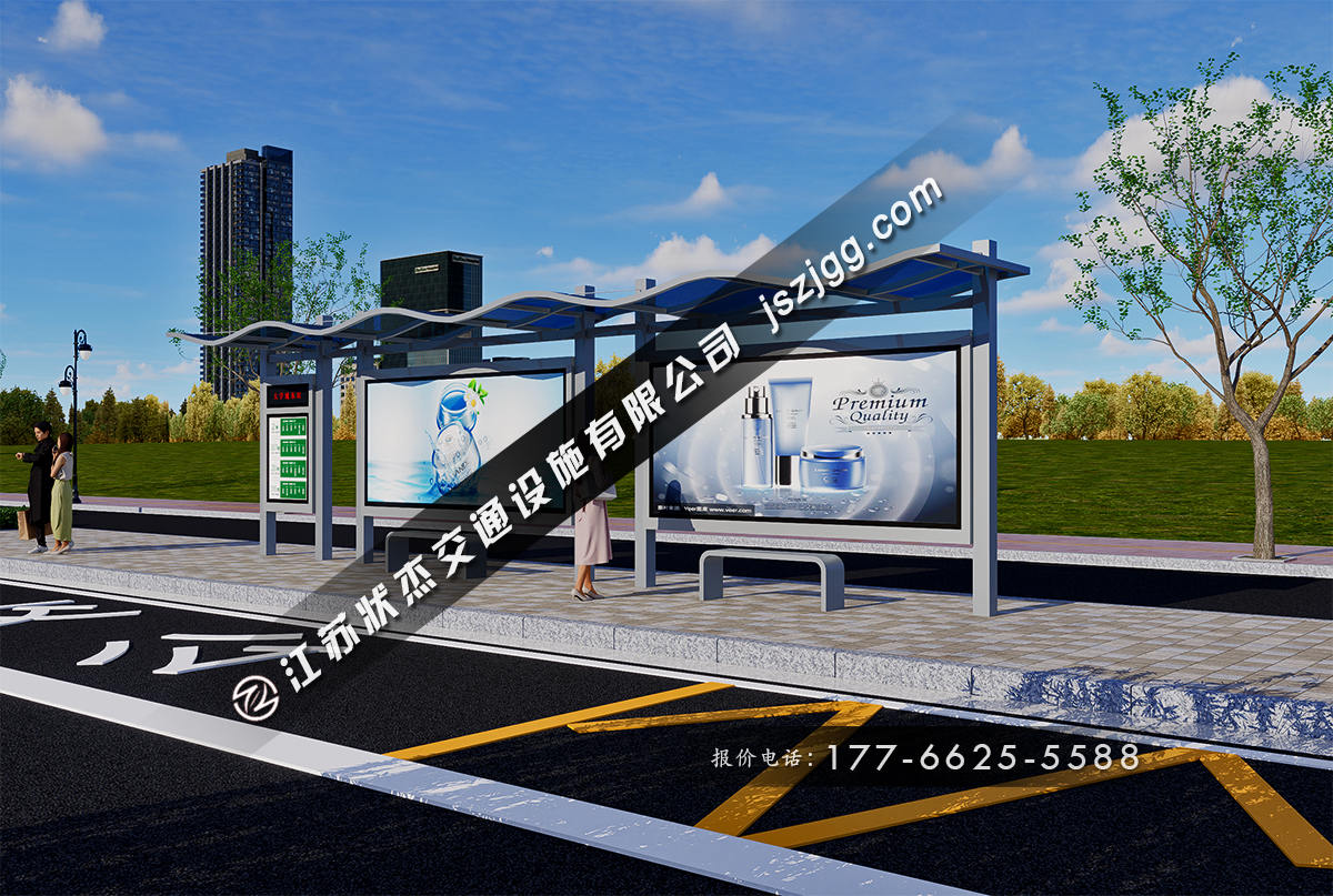鄉(xiāng)鎮(zhèn)簡約公交候車亭定制價格