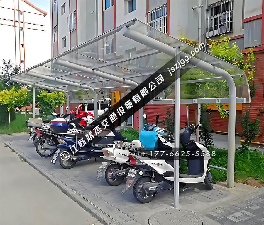 戶外非機動車棚造型圖片