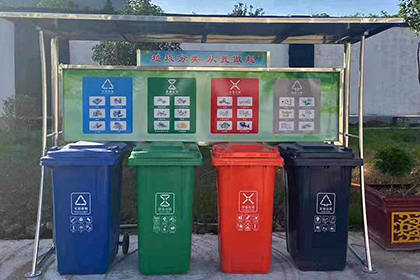 不銹鋼垃圾分類投放亭圖片效果圖