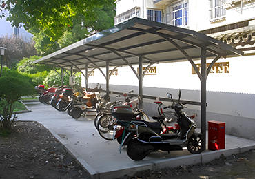 小區(qū)電瓶車充電車棚圖片效果圖