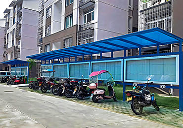 電動車充電樁車棚效果圖