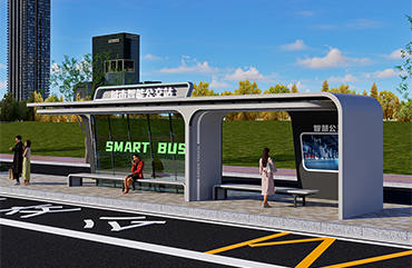 候車亭地址效果圖