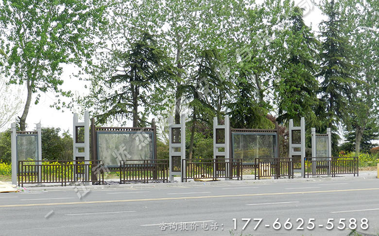 中式古典公交車站臺(tái)案例