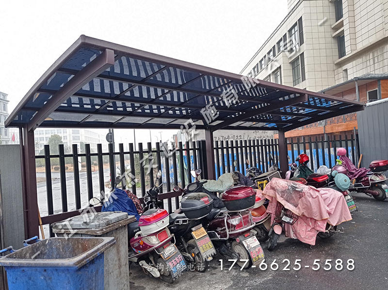 河北滄州小區(qū)電動(dòng)車棚案例