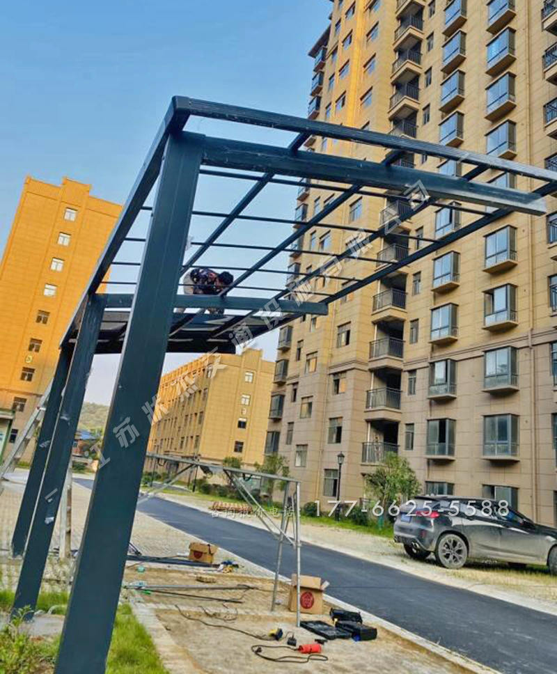 恩施小區(qū)非機動車停車棚案例